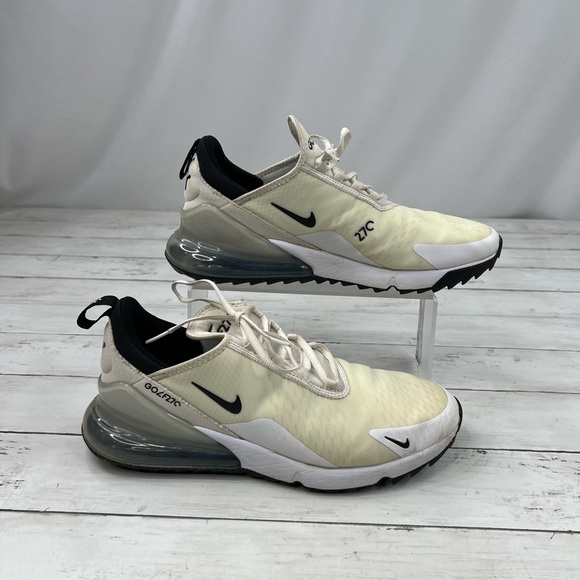 Nike Men’s Air Max 270 Golf Size 10 ‘White Black’ Shoes Sneakers [CK6483-102] - Picture 4 of 12